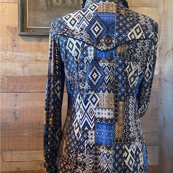 Navy Custom Blouse - Picture 2 of 2